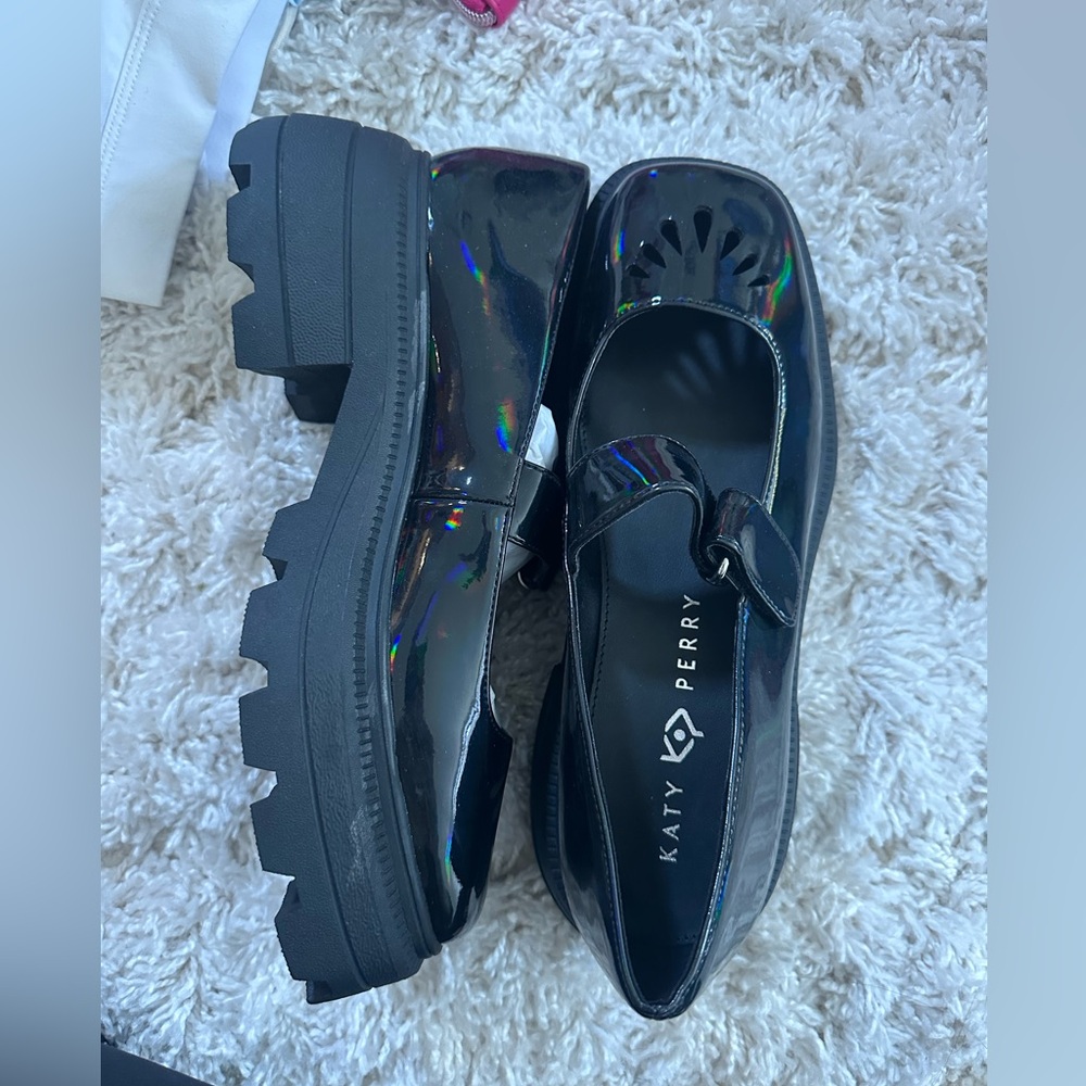 Katy Perry Collections Black Chunky Sole Flats